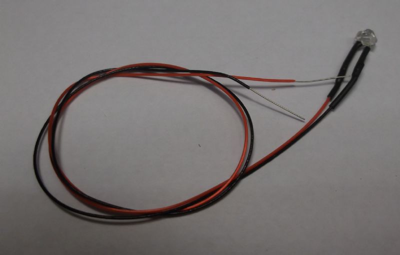 3 volt Prewired FAST Flashing Red 1.8mm LED